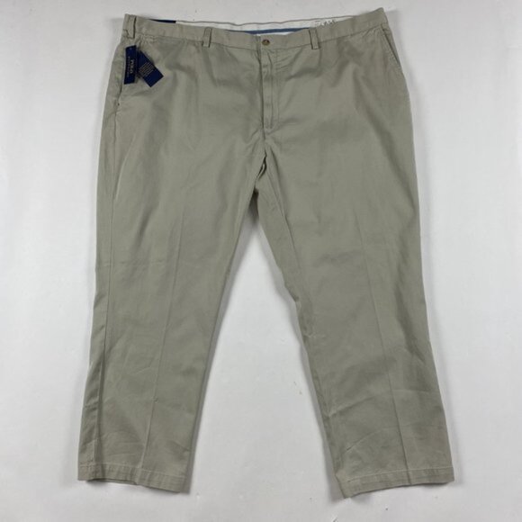 NWT Polo Ralph Lauren Classic Fit Chino Pants Mens 50B x 30 Beige Big & Tall